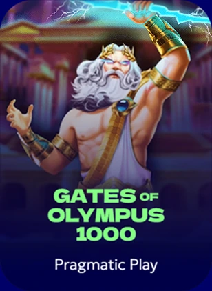 Zeus with glowing hand in Gates of Olympus 1000 slot