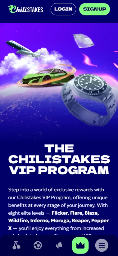 Luxury rewards with car, plane, diamond and watch for VIP players